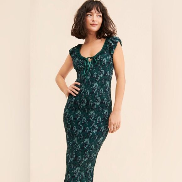 Free People MCKENNA DOBBY MIDI size Medium NWT - Picture 1 of 5